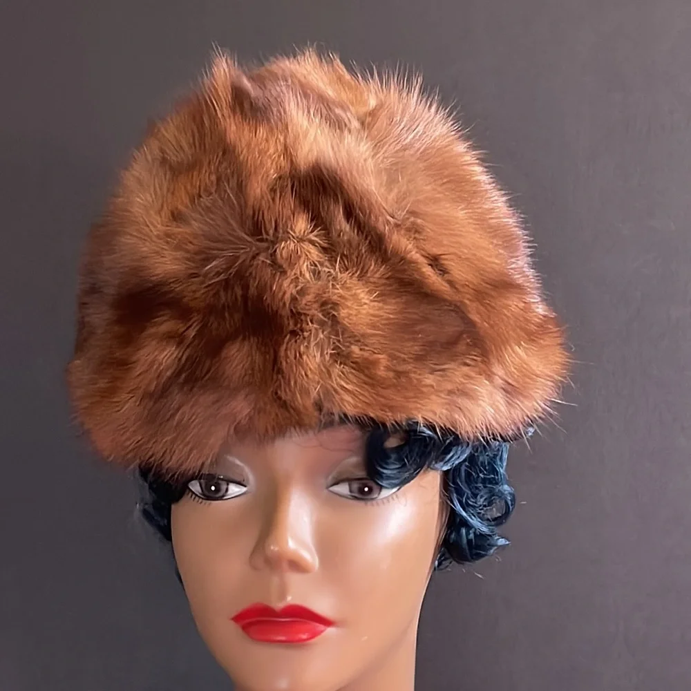 Vintage Mink Fur Tam Hat - Picture 13 of 14